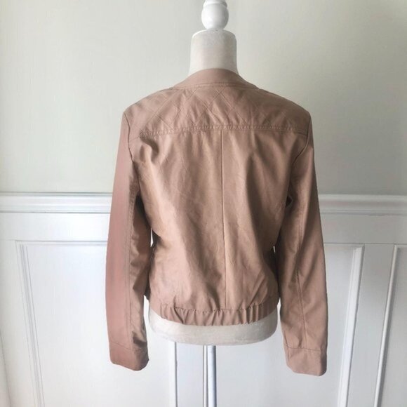 Jack BB Dakota Lenon Quilted Moto Jacket Blush L - Picture 8 of 10